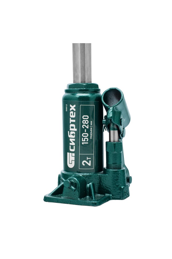 Домкрат гидравлический бутылочный, 2 т, 150-280 мм, в пласт. кейсе Сибртех