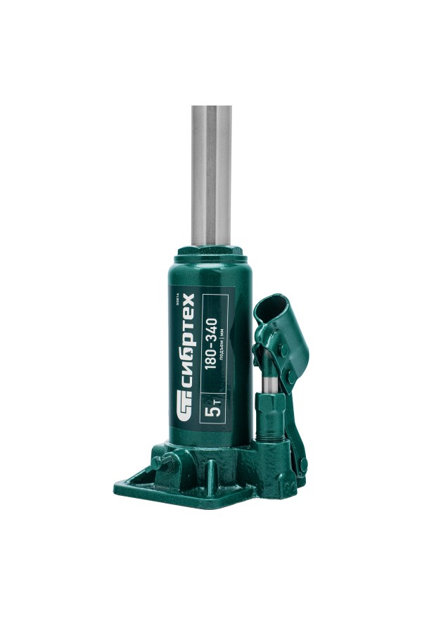 Домкрат гидравлический бутылочный, 5 т, 180-340 мм, в пласт. кейсе Сибртех