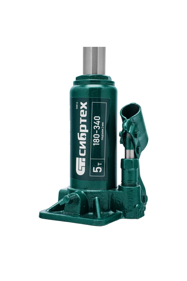 Домкрат гидравлический бутылочный, 5 т, 180-340 мм, в пласт. кейсе Сибртех