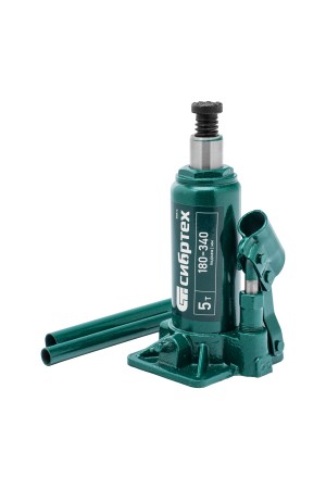 Домкрат гидравлический бутылочный, 5 т, 180-340 мм, в пласт. кейсе Сибртех