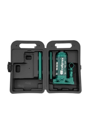 Домкрат гидравлический бутылочный, 5 т, 180-340 мм, в пласт. кейсе Сибртех