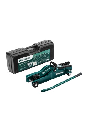 Домкрат гидравлический подкатной, 2 т, 85-330 мм, низкий подхват, в пласт. кейсе Сибртех