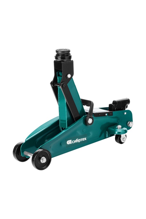 Домкрат гидравлический подкатной, 2 т, 127-330 мм, в пласт. кейсе Сибртех