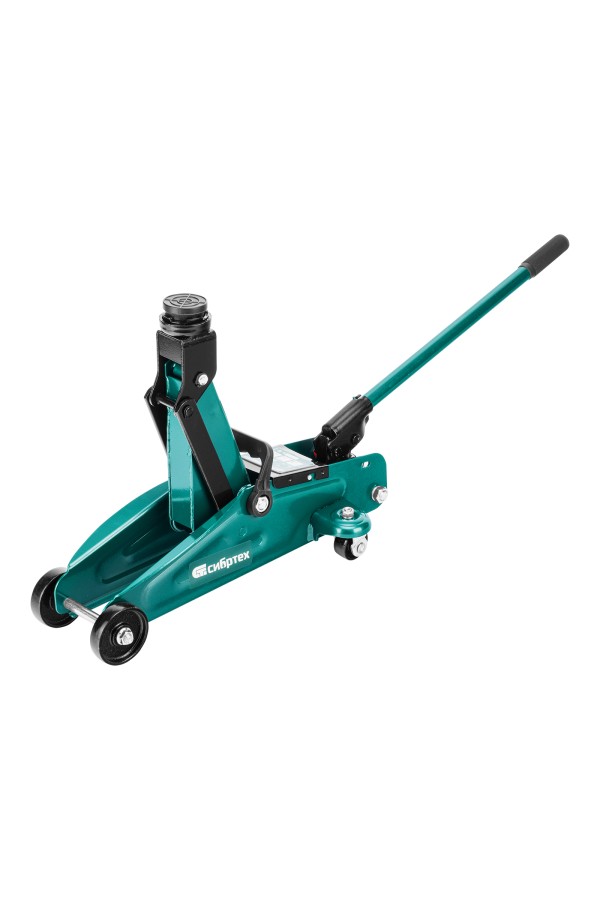 Домкрат гидравлический подкатной, 2 т, 127-330 мм, в пласт. кейсе Сибртех