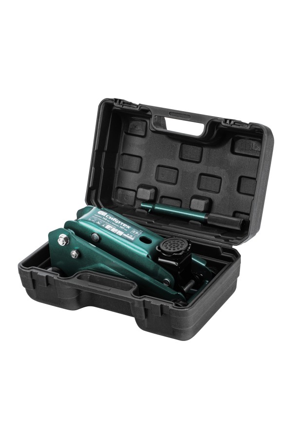 Домкрат гидравлический подкатной, 2,5 т, 148-387 мм, в пласт. кейсе Сибртех