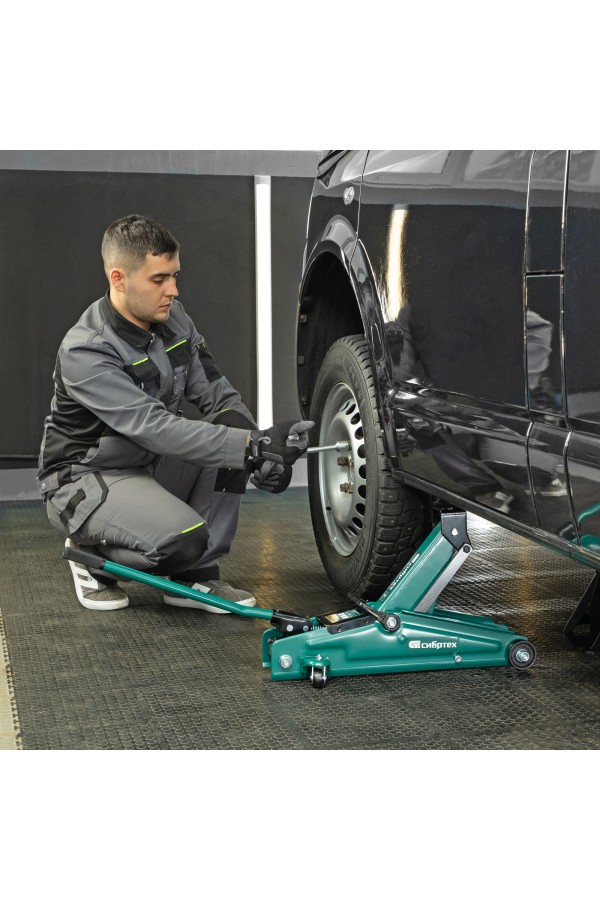 Домкрат гидравлический подкатной, 3 т, 135-400 мм Сибртех