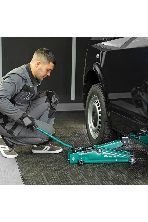 Домкрат гидравлический подкатной, 3 т, 135-400 мм Сибртех