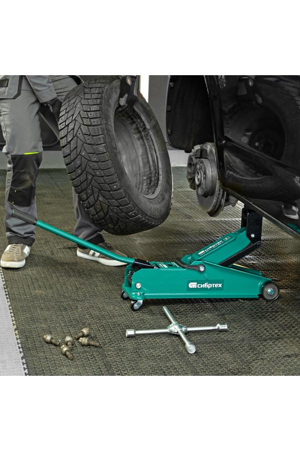 Домкрат гидравлический подкатной, 3 т, 192-532 мм, SUV Сибртех