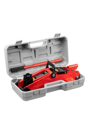 Домкрат гидравлический подкатной, 2 т, h подъема 125-300 мм, в пластиковом кейсе Sparta