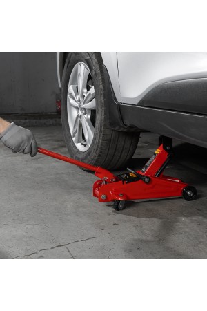 Домкрат гидравлический подкатной, 2 т, h подъема 125-300 мм, в пластиковом кейсе Sparta