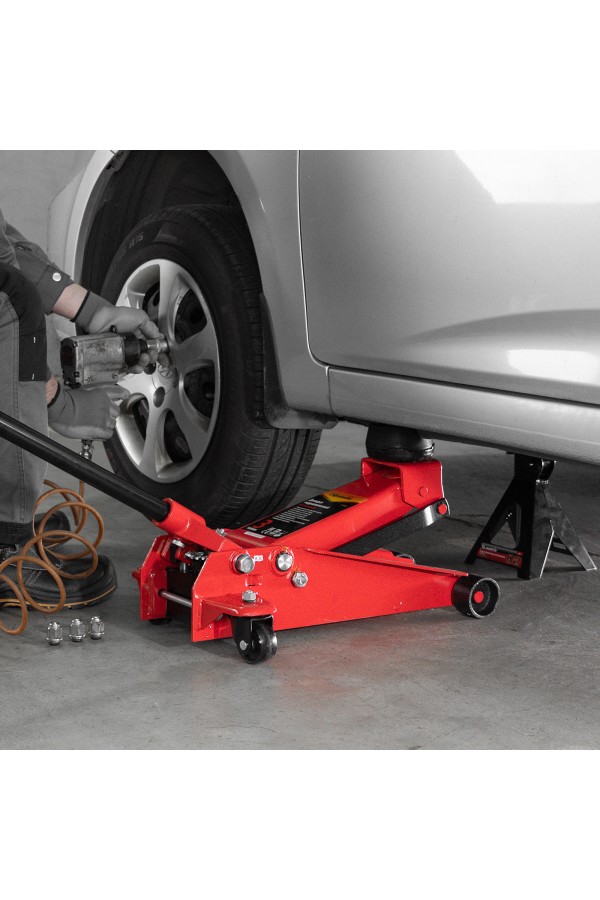 Домкрат гидравлический подкатной, 3 т, h подъема 130-465 мм Sparta