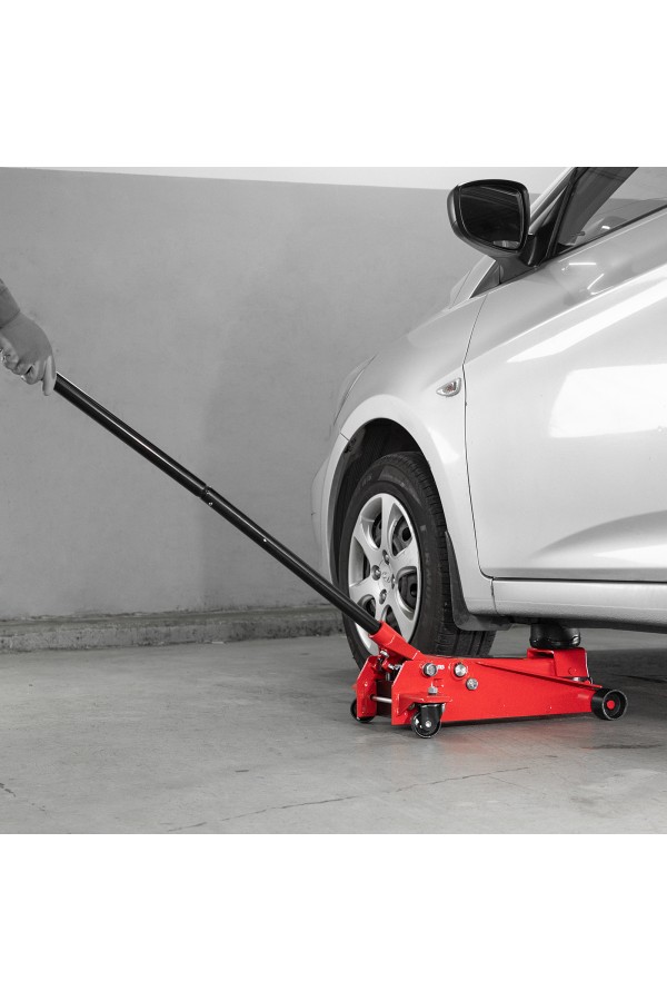 Домкрат гидравлический подкатной, 3 т, h подъема 130-465 мм Sparta