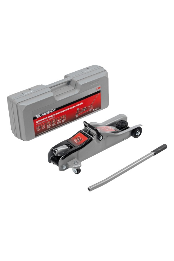 Домкрат гидравлический подкатной 2 т в пластиковом кейсе 85-330 мм. Low Profile Matrix