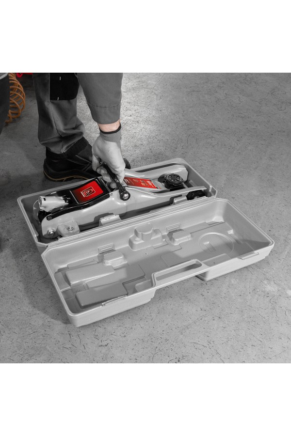 Домкрат гидравлический подкатной 2 т в пластиковом кейсе 85-330 мм. Low Profile Matrix