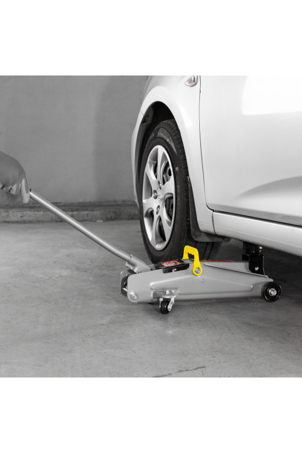 Домкрат гидравлический подкатной, 2 т, высота подъема 135-385 мм, в пластиковый кейсе Matrix