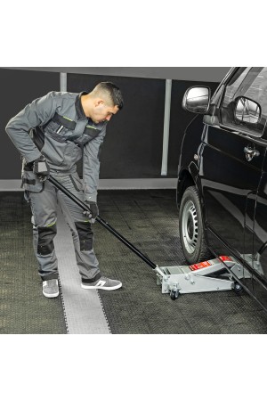 Домкрат гидравлический подкатной профессиональный, быстрый подъем, 3 т, 130-465 мм. Quick Matrix