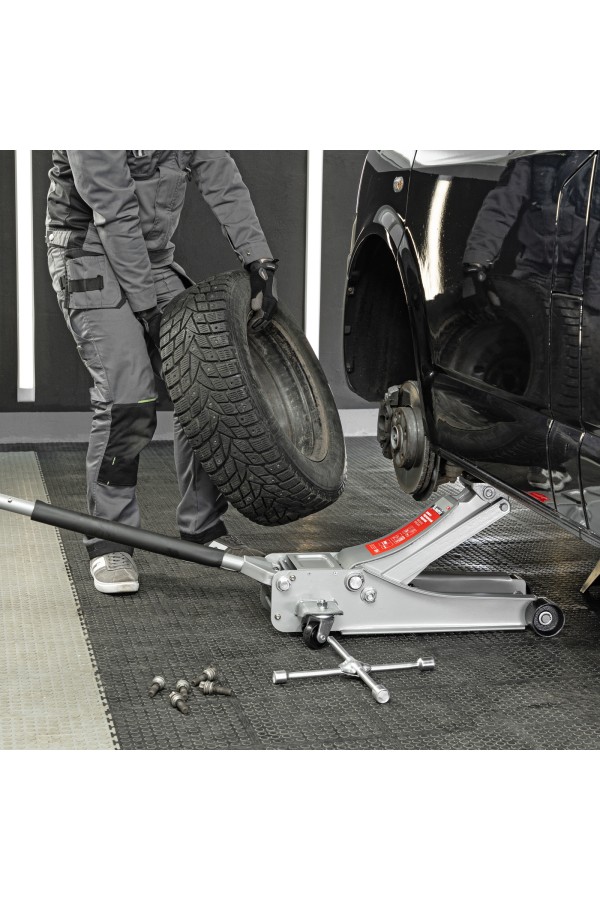Домкрат гидравлический подкатной профессиональный, быстрый подъем, 3,5т Low Profile, Quick Lift, 100-535 мм, проф Matrix