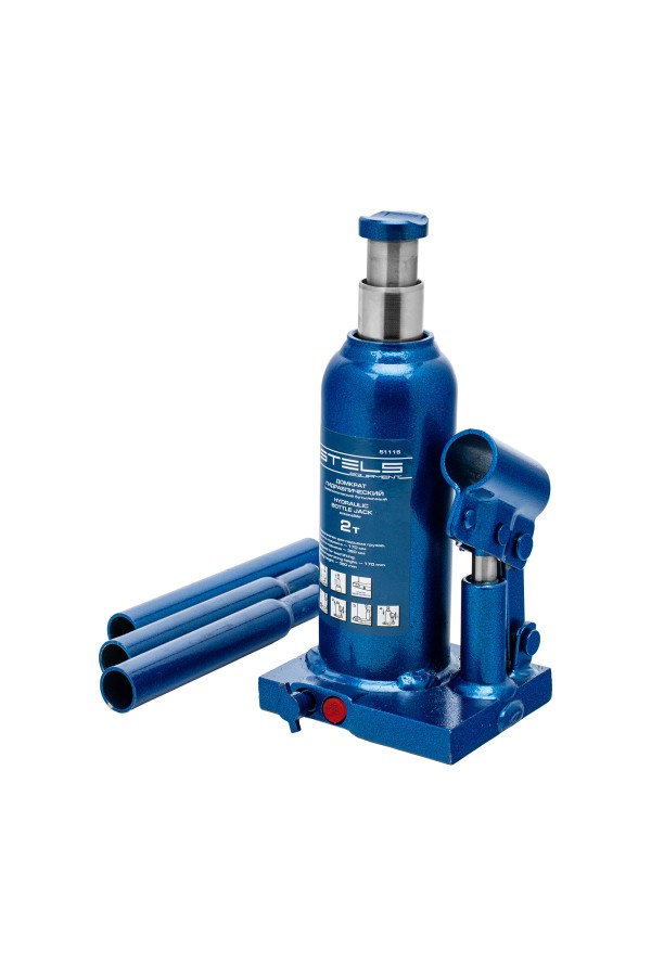 Домкрат гидравлический бутылочный телескопический, 2 т, H подъема 170-380 мм Stels