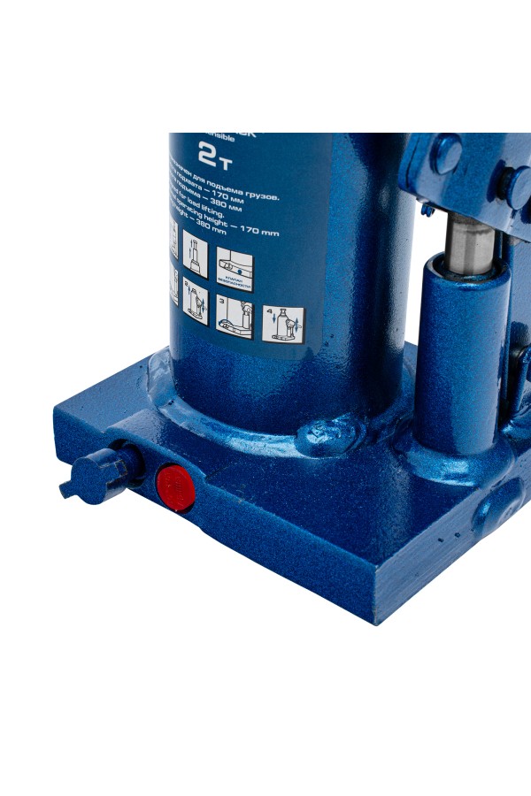 Домкрат гидравлический бутылочный телескопический, 2 т, H подъема 170-380 мм Stels