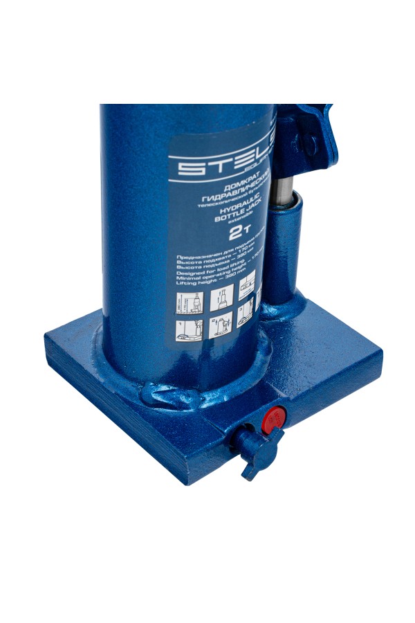 Домкрат гидравлический бутылочный телескопический, 2 т, H подъема 170-380 мм Stels