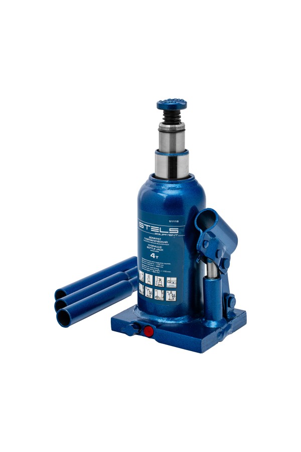 Домкрат гидравлический бутылочный телескопический, 4 т, H подъема 170-420 мм Stels