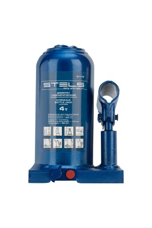 Домкрат гидравлический бутылочный телескопический, 4 т, H подъема 170-420 мм Stels