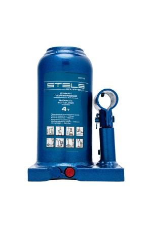 Домкрат гидравлический бутылочный телескопический, 4 т, H подъема 170-420 мм Stels