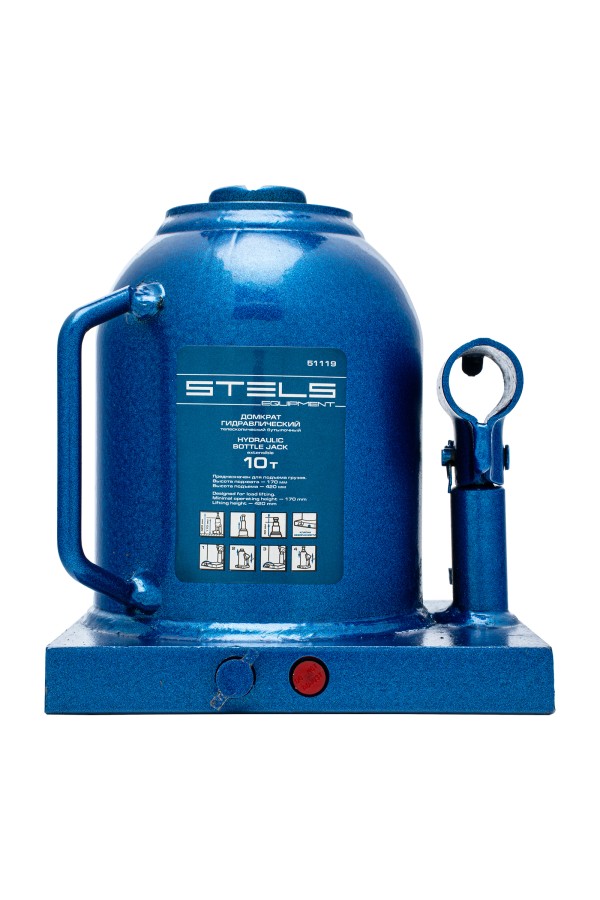 Домкрат гидравлический бутылочный телескопический, 10 т, H подъема 170-430 мм Stels