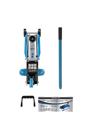 Домкрат гидравлический подкатной, 2 т, h подъема 140-340 мм Stels