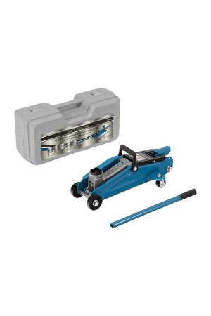 Домкрат гидравлический подкатной, 2 т, h подъема 140-340 мм, в кейсе Stels