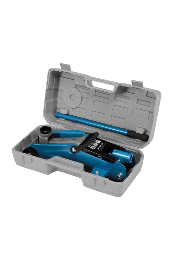 Домкрат гидравлический подкатной, 2 т, h подъема 140-340 мм, в кейсе Stels