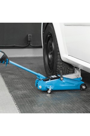 Домкрат гидравлический подкатной, 2 т, h подъема 140-340 мм, в кейсе Stels