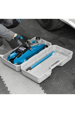 Домкрат гидравлический подкатной, 2 т, h подъема 140-340 мм, в кейсе Stels