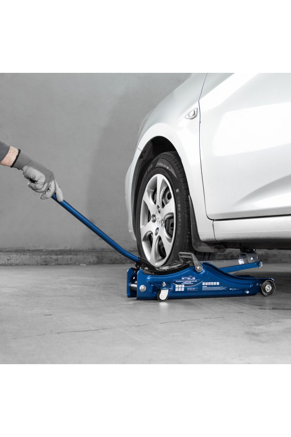 Домкрат гидравлический подкатной, 2 т, Low Profile, 80-380 мм Stels