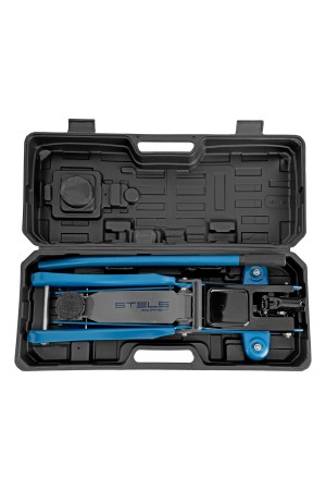 Домкрат гидравлический подкатной в пластиковом кейсе, 2 т, Low Profile, 80-380 мм Stels