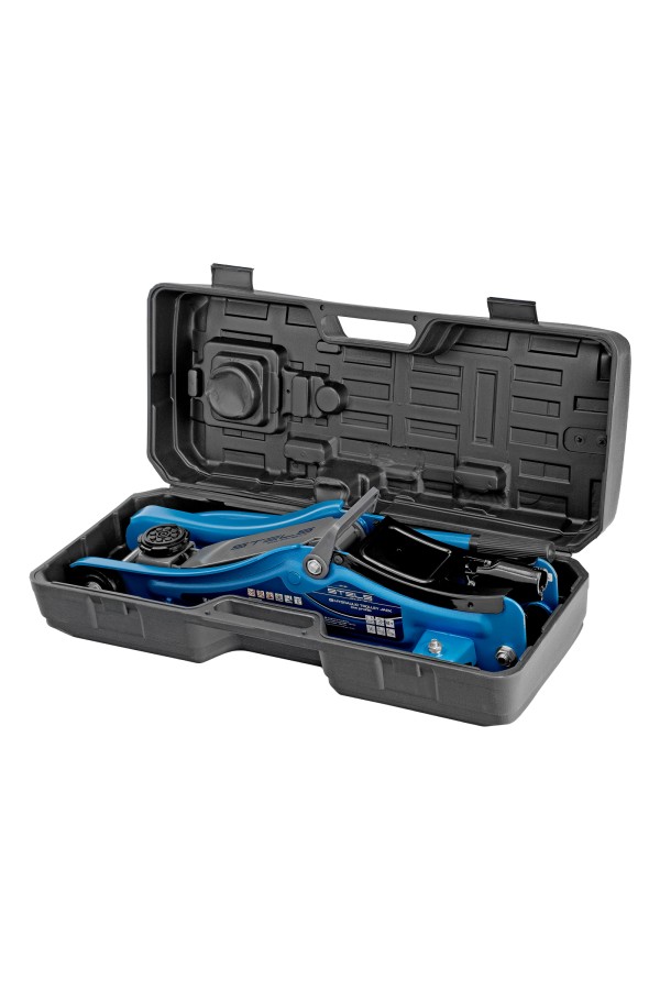 Домкрат гидравлический подкатной в пластиковом кейсе, 2 т, Low Profile, 80-380 мм Stels