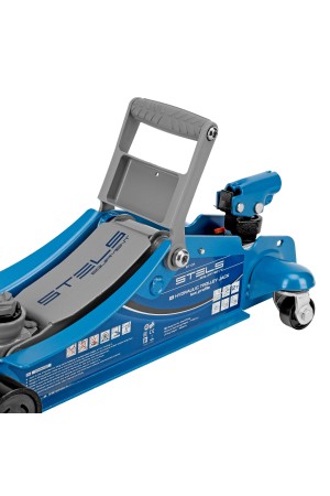 Домкрат гидравлический подкатной, поворотная рукоятка, 2 т, Low Profile, 100-350 мм Stels