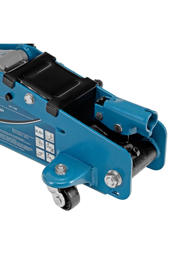 Домкрат гидравлический подкатной с фиксатором, 2.5 т, Safety Pin, 140-385 мм, в кейсе Stels