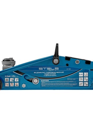 Домкрат гидравлический подкатной с фиксатором, 2.5 т, Safety Pin, 140-385 мм, в кейсе Stels