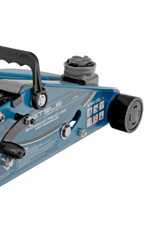 Домкрат гидравлический подкатной с фиксатором, 2.5 т, Safety Pin, 140-385 мм, в кейсе Stels