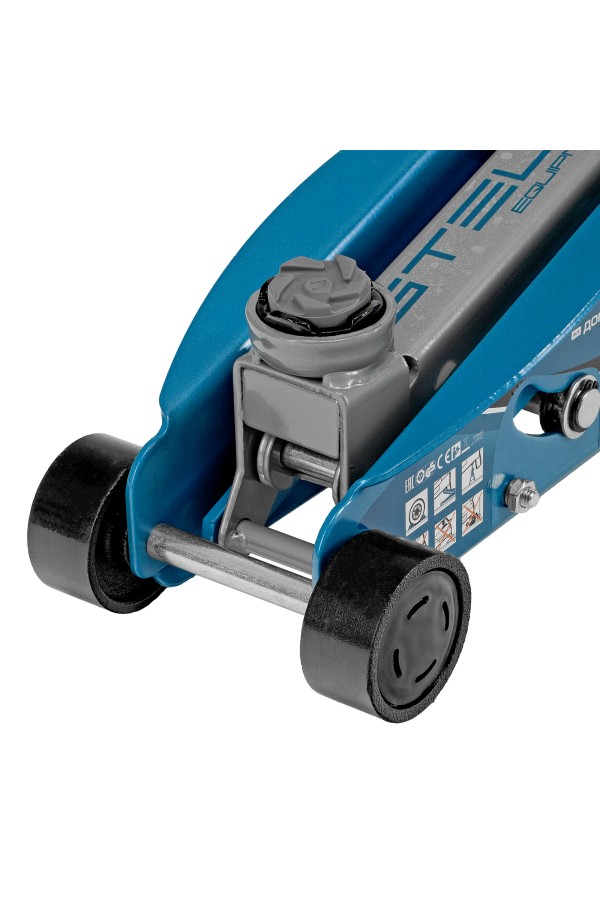 Домкрат гидравлический подкатной с фиксатором, 2.5 т, Safety Pin, 140-385 мм, в кейсе Stels