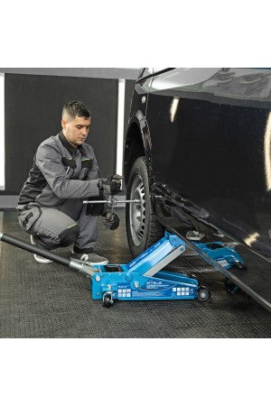 Домкрат гидравлический подкатной, быстрый подъем, 3 т, Quick, 130-465 мм, профессиональный Stels