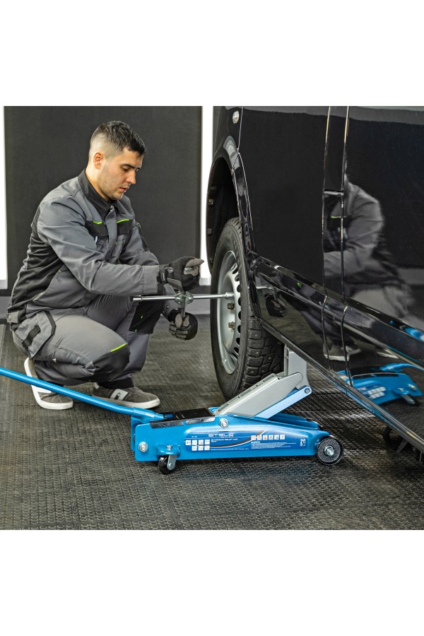 Домкрат гидравлический подкатной, высокий подъем, 3т, SUV, 190-535 мм Stels