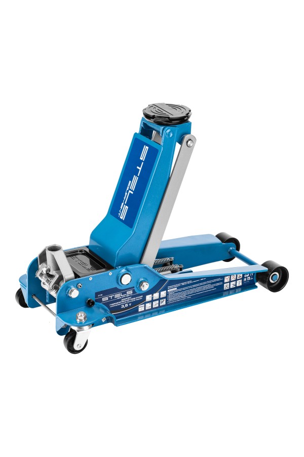 Домкрат гидравлический подкатной, быстрый подъем, 3.5т, Low Profile Quick, 100-565 мм, профессиональный Stels