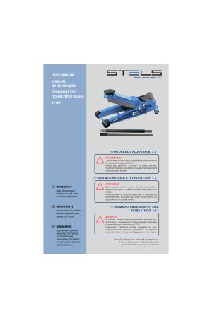 Домкрат гидравлический подкатной, быстрый подъем, 3.5т, Low Profile Quick, 100-565 мм, профессиональный Stels