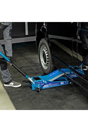 Домкрат гидравлический подкатной 3 т, быстрый подъем, Low profile quick lift, 75-505 мм, профессиональный STELS