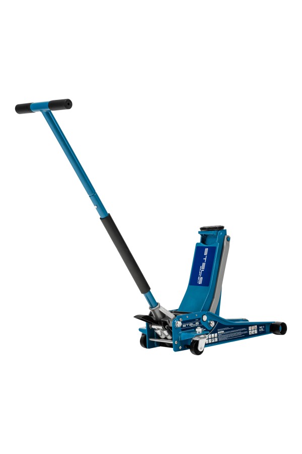Домкрат гидравлический подкатной 3 т, быстрый подъем, Low profile quick lift, 75-505 мм, профессиональный STELS