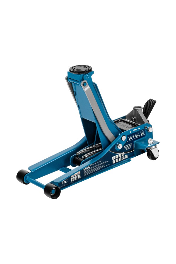 Домкрат гидравлический подкатной 3 т, быстрый подъем, Low profile quick lift, 75-505 мм, профессиональный STELS