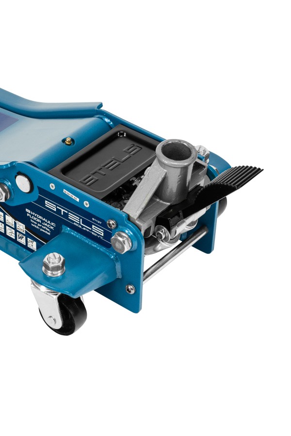 Домкрат гидравлический подкатной 3 т, быстрый подъем, Low profile quick lift, 75-505 мм, профессиональный STELS
