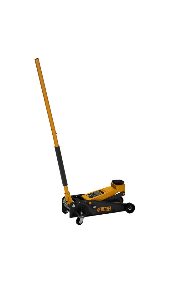 Домкрат гидравлический подкатной 3 т, с фиксатором, быстрый подъем, 135-480 мм, профессиональный Denzel